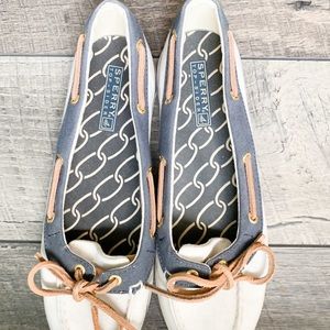 SPERRY TOP SLIDER WHITE BLUE 7